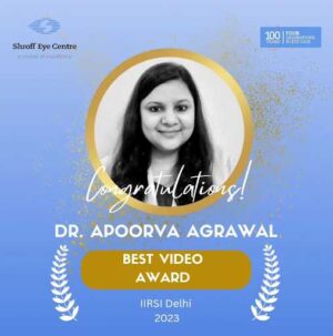 Congratulations to Dr. Apoorva Agarwal: Winner of the Best Video in Refractive Surgery at IIRSI Conference 2023!