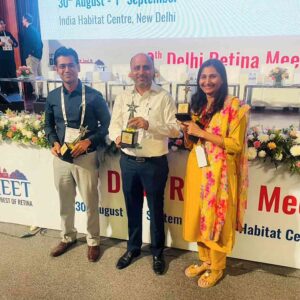 Congratulations to our brilliant retina team for winning in different categories at the Delhi Retina Meet!