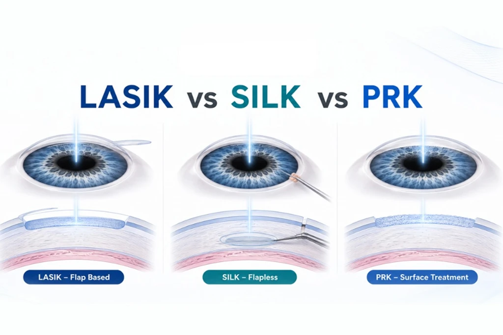 LASIK vs PRK (EpiLASIK) vs SILK: Which Refractive Eye Surgery Is Best for Vision Correction?